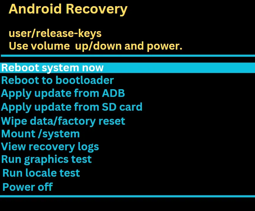 android recovery menu