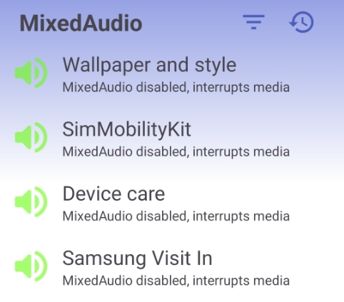 MixedAudio feature of ShizuTools to mute the audio of individual apps